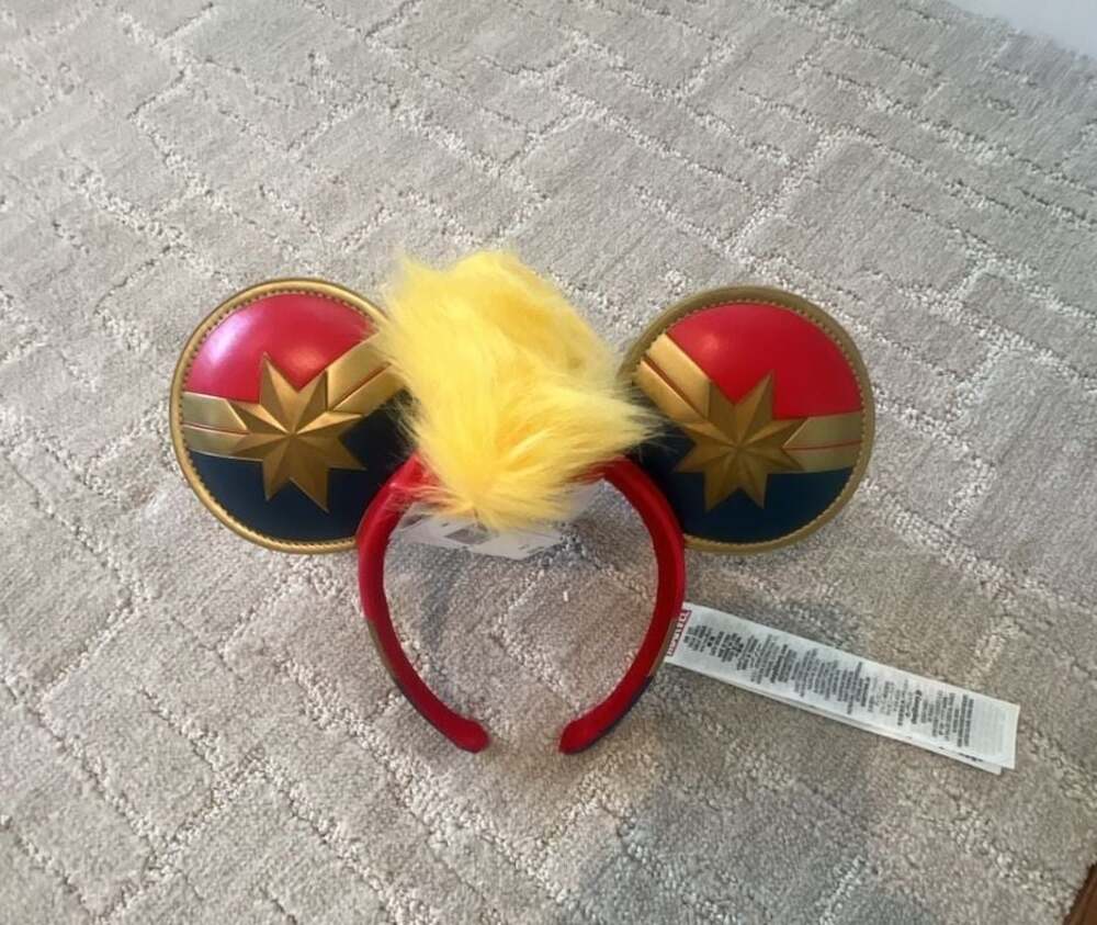 Disney Parks Captain Marvel Higher Further Faster Mohawk Ear Headband for Adults